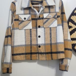 Plaid Cropped jacket